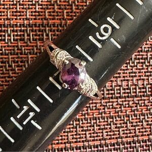 Fragrant Jewels Purple Gemstone Silver Ring